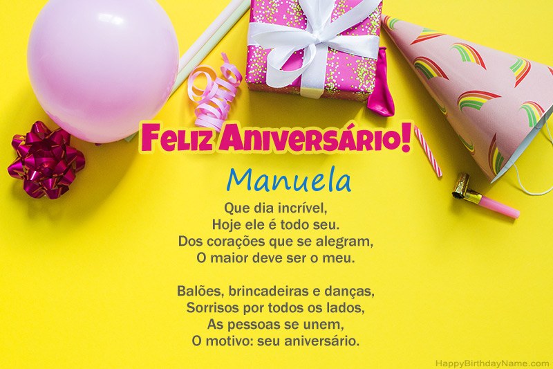 Feliz Aniversário Manuela em prosa