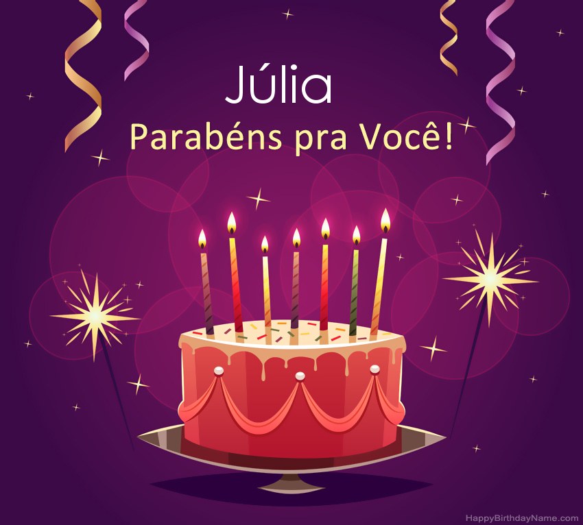 Feliz aniversário, Júlia!  Feliz aniversário, Mensagens de