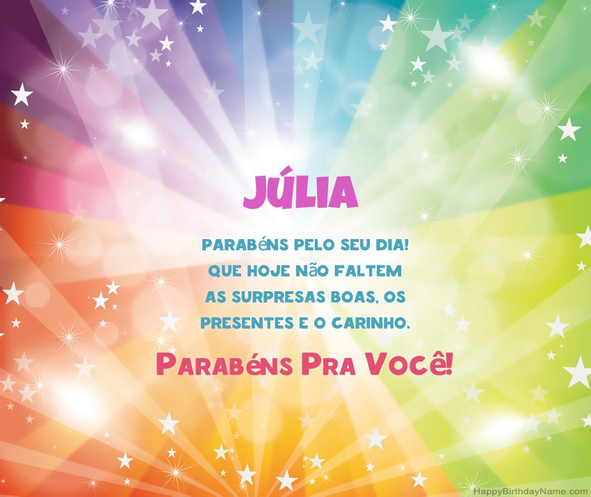 Parabéns, Júlia +20 Frases Para Dedicar