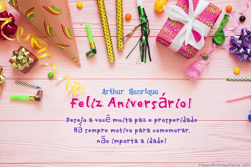 Descarregar o Happy Birthday card Arthur Henrique grátis
