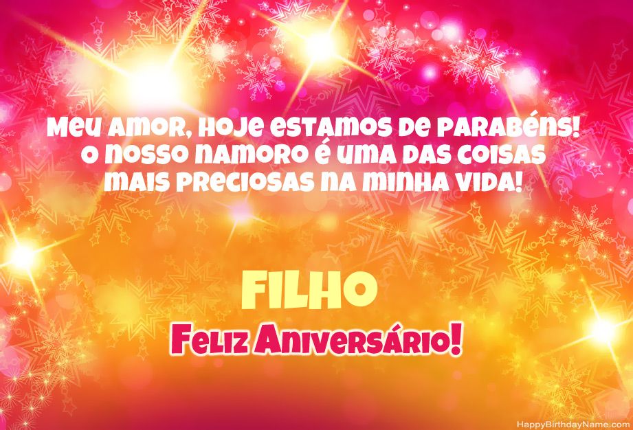 Parabéns legal para feliz aniversário Filho