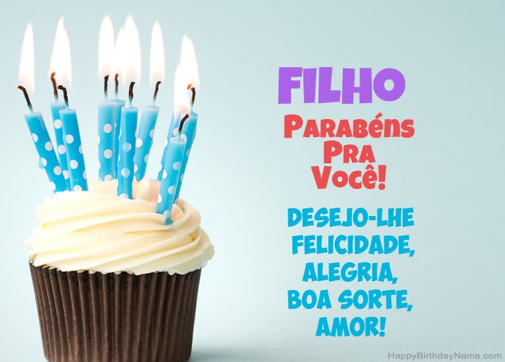 Parabéns pelo Feliz Aniversário Filho