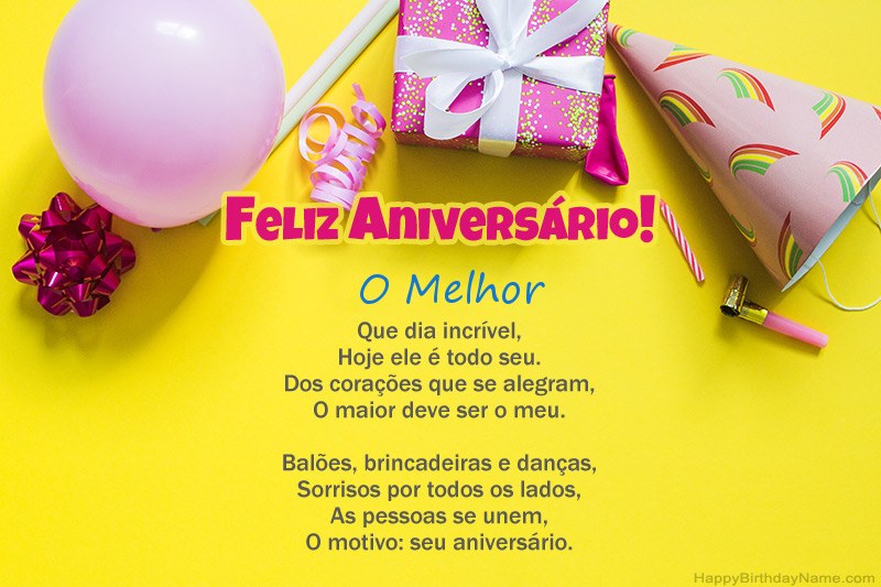 Feliz Aniversário O Melhor em prosa.