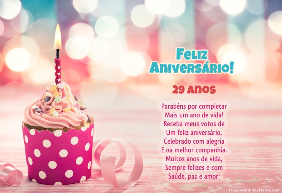 Descarregar o Happy Birthday card Menina de 29 anos grátis.