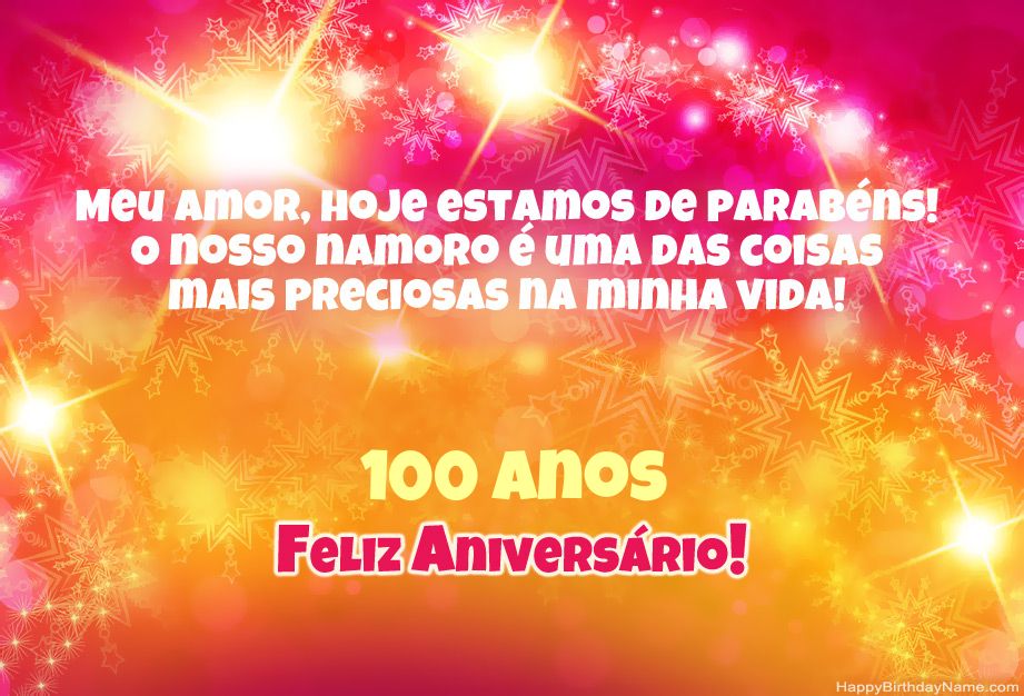 Parabéns legal para feliz aniversário Homem de 100 anos.